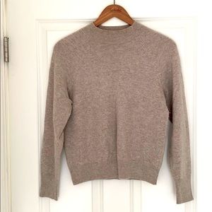 Everlane oatmeal cashmere mockneck sweater M